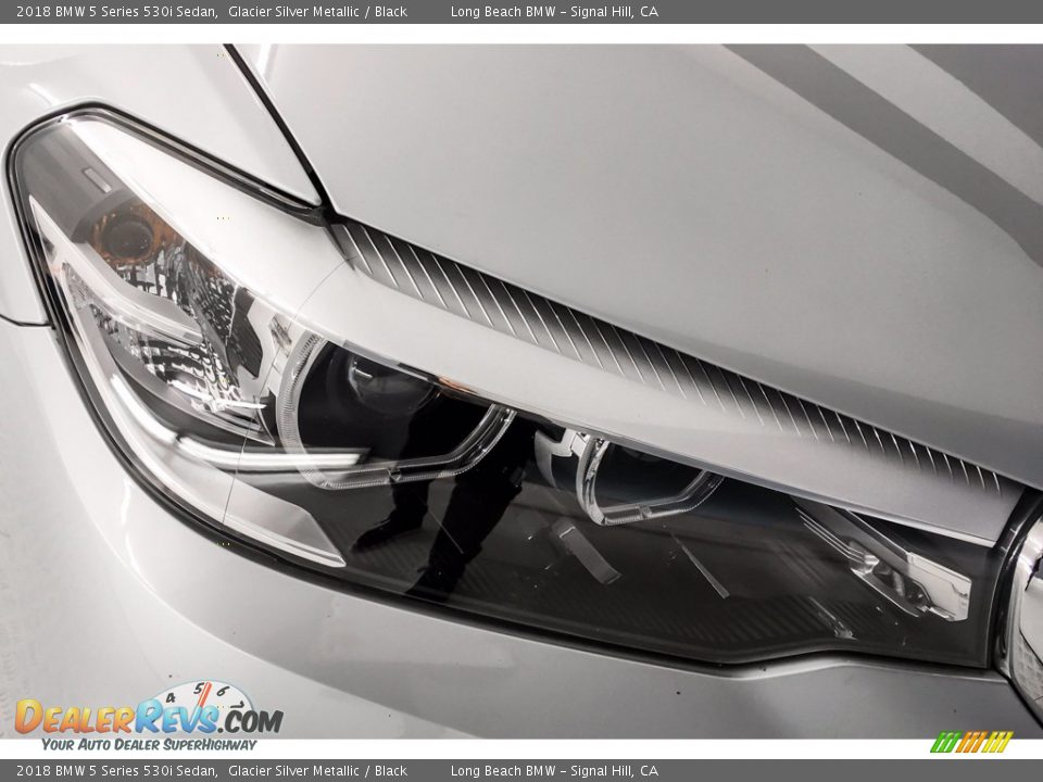 2018 BMW 5 Series 530i Sedan Glacier Silver Metallic / Black Photo #31