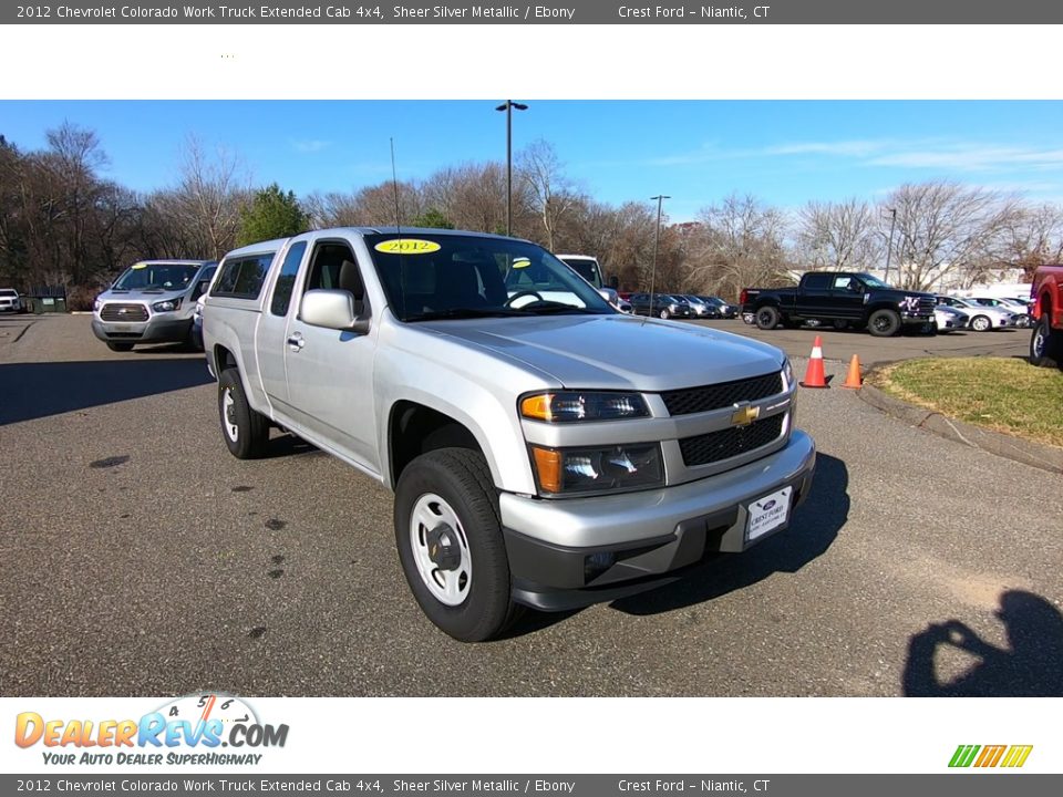 2012 Chevrolet Colorado Work Truck Extended Cab 4x4 Sheer Silver Metallic / Ebony Photo #1