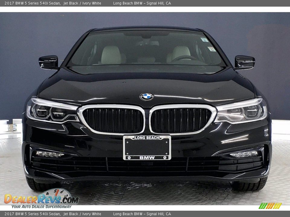 2017 BMW 5 Series 540i Sedan Jet Black / Ivory White Photo #2