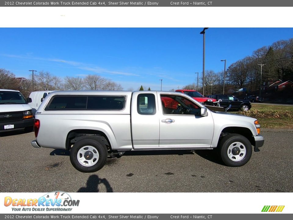 Sheer Silver Metallic 2012 Chevrolet Colorado Work Truck Extended Cab 4x4 Photo #8