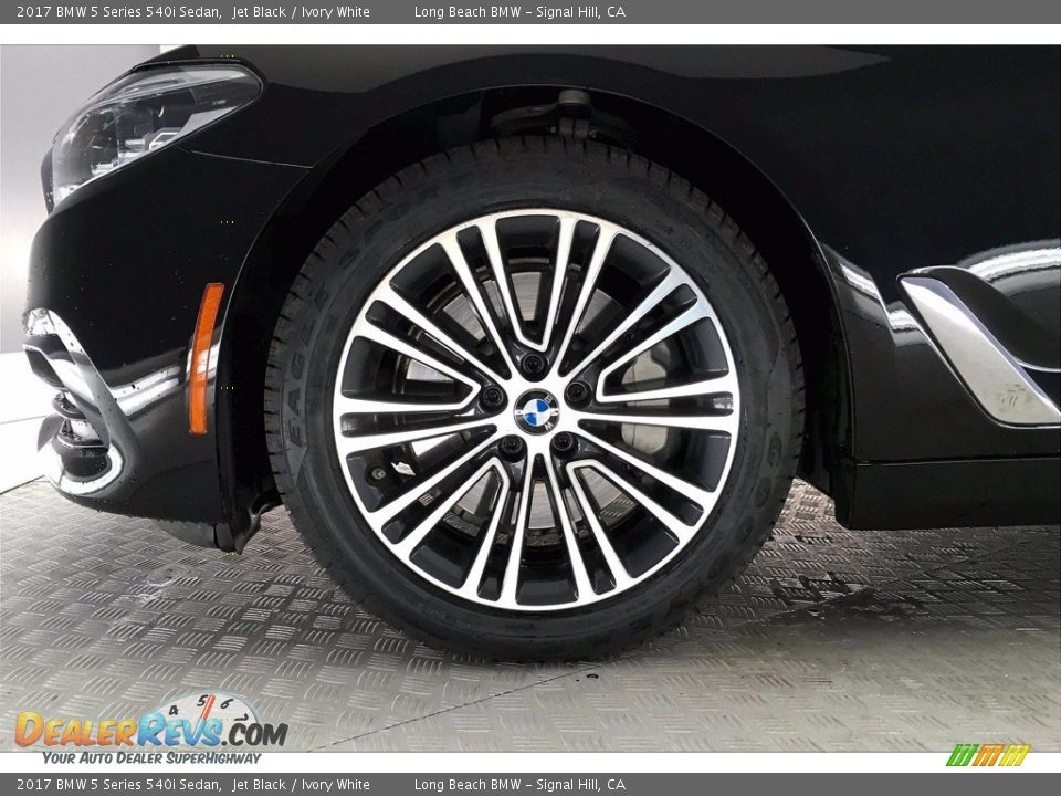2017 BMW 5 Series 540i Sedan Jet Black / Ivory White Photo #8