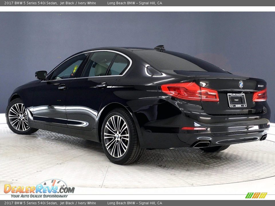 2017 BMW 5 Series 540i Sedan Jet Black / Ivory White Photo #10