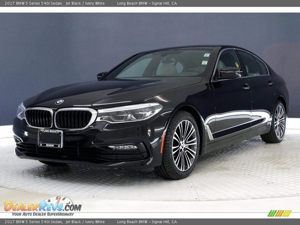 2017 BMW 5 Series 540i Sedan Jet Black / Ivory White Photo #12