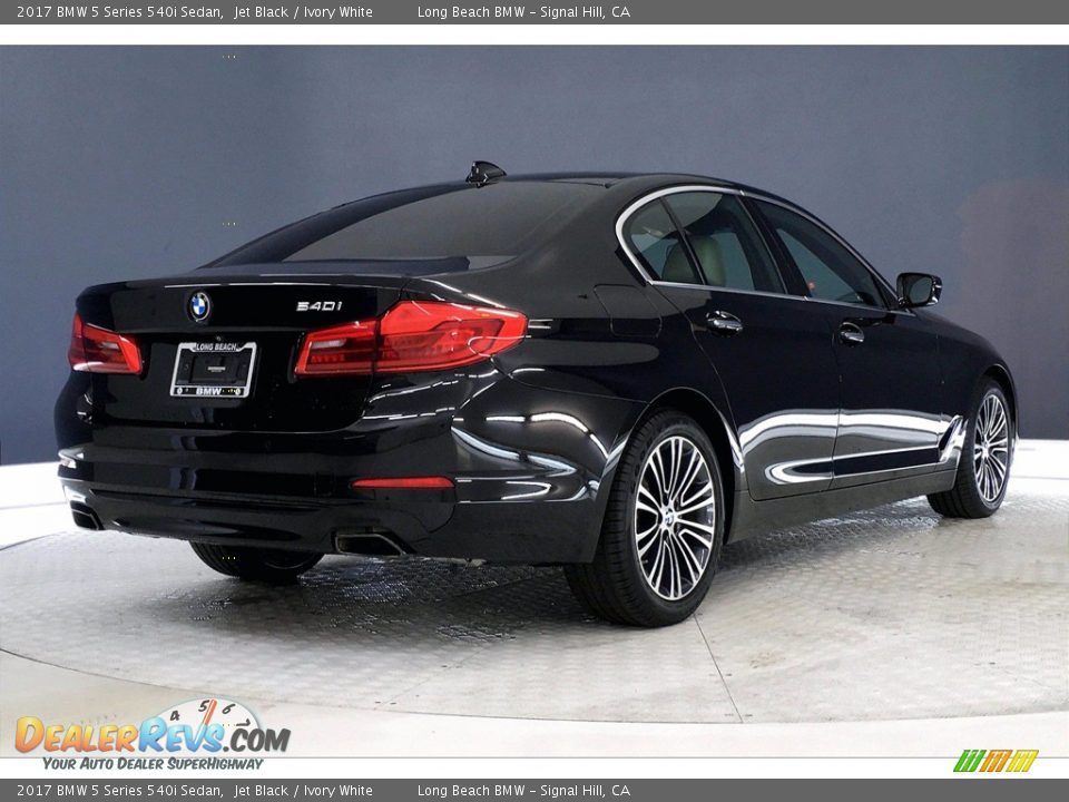 2017 BMW 5 Series 540i Sedan Jet Black / Ivory White Photo #13