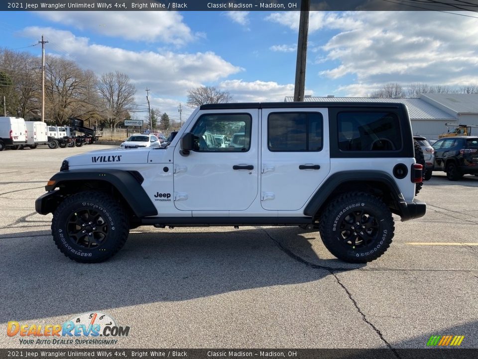 2021 Jeep Wrangler Unlimited Willys 4x4 Bright White / Black Photo #8