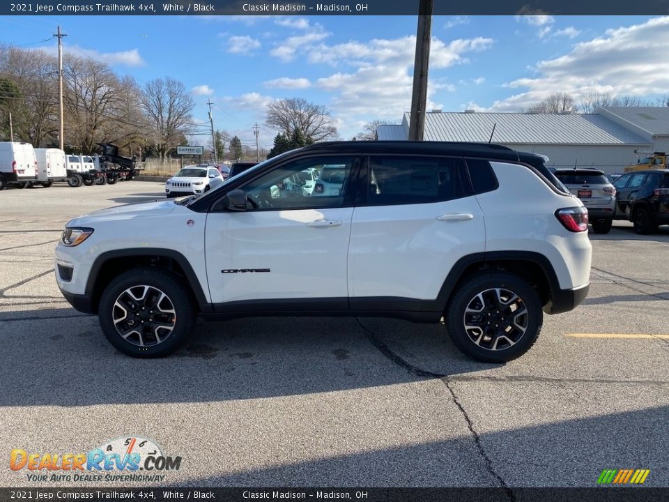 2021 Jeep Compass Trailhawk 4x4 White / Black Photo #8
