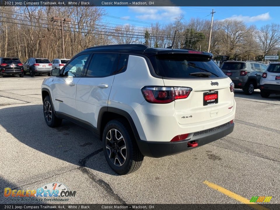 2021 Jeep Compass Trailhawk 4x4 White / Black Photo #9