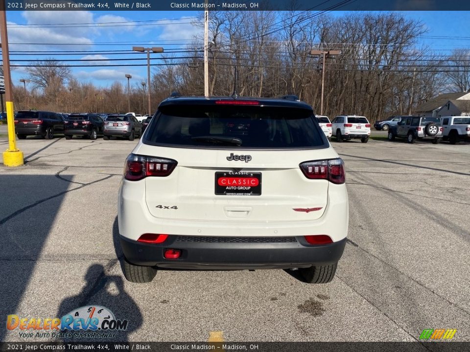 2021 Jeep Compass Trailhawk 4x4 White / Black Photo #10