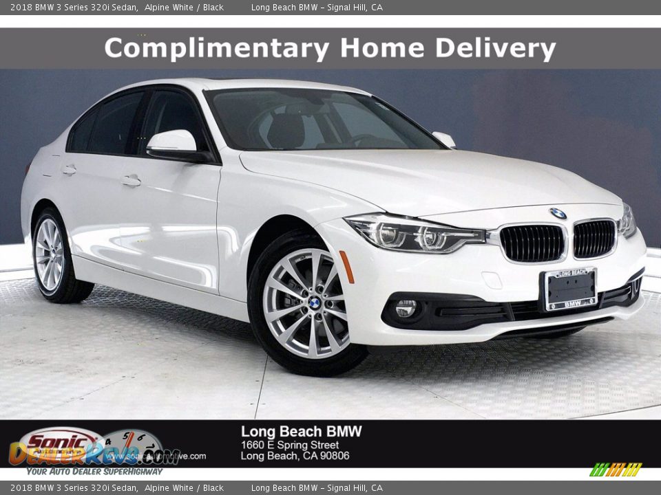 2018 BMW 3 Series 320i Sedan Alpine White / Black Photo #1