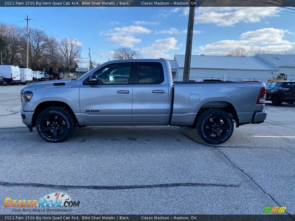 2021 Ram 1500 Big Horn Quad Cab 4x4 Billet Silver Metallic / Black Photo #8