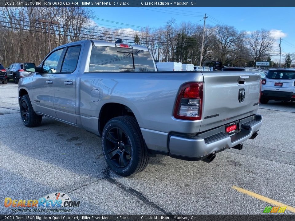 2021 Ram 1500 Big Horn Quad Cab 4x4 Billet Silver Metallic / Black Photo #9