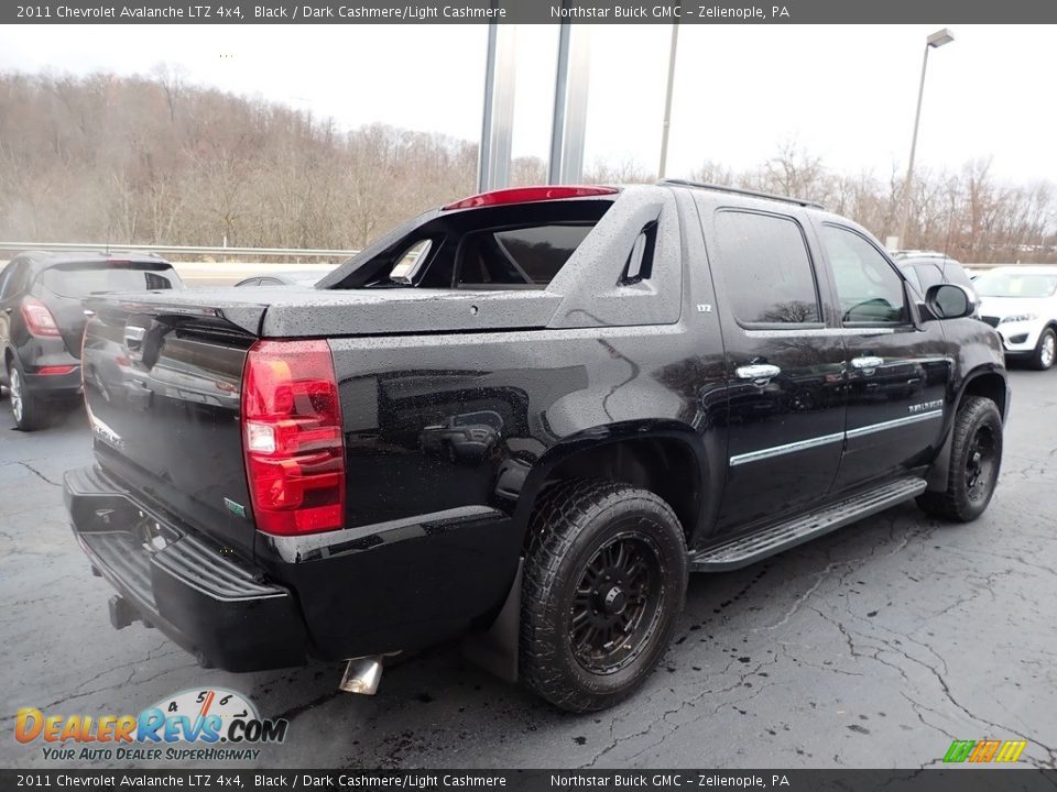 2011 Chevrolet Avalanche LTZ 4x4 Black / Dark Cashmere/Light Cashmere Photo #9