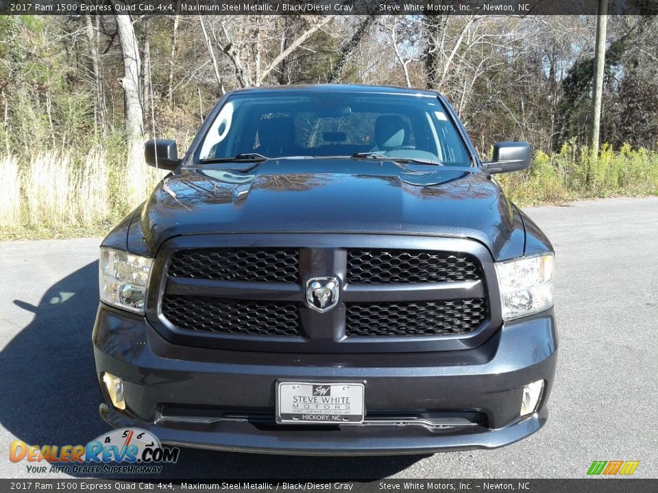 2017 Ram 1500 Express Quad Cab 4x4 Maximum Steel Metallic / Black/Diesel Gray Photo #3