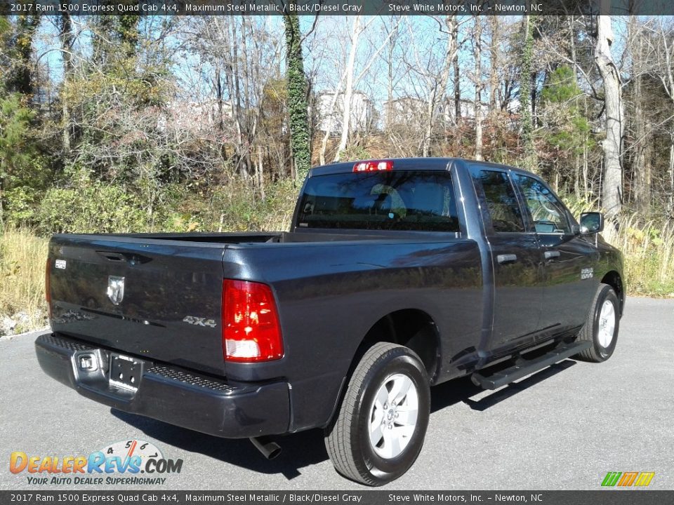 2017 Ram 1500 Express Quad Cab 4x4 Maximum Steel Metallic / Black/Diesel Gray Photo #6