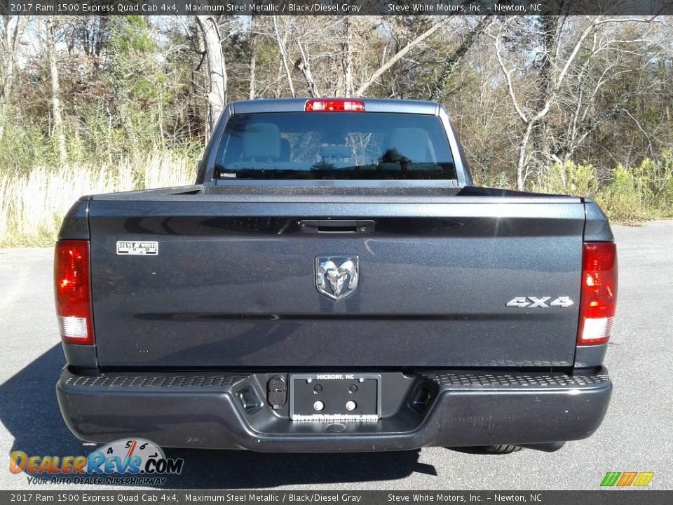 2017 Ram 1500 Express Quad Cab 4x4 Maximum Steel Metallic / Black/Diesel Gray Photo #7