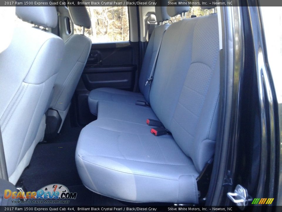2017 Ram 1500 Express Quad Cab 4x4 Brilliant Black Crystal Pearl / Black/Diesel Gray Photo #13