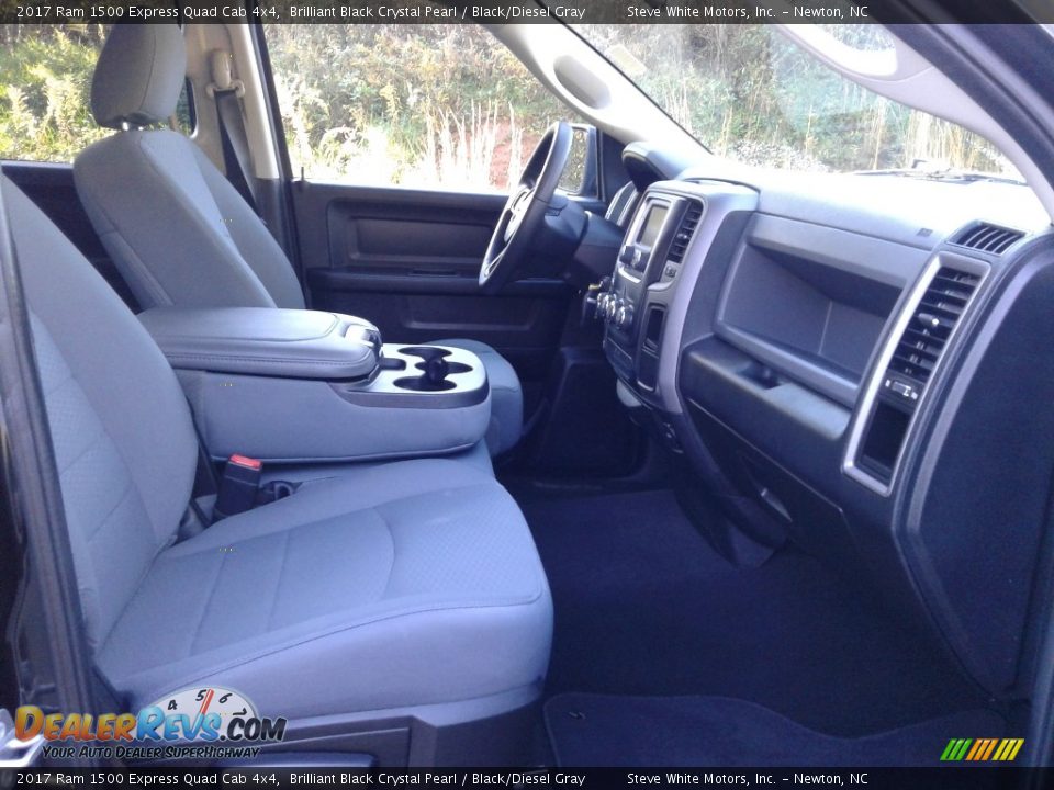 2017 Ram 1500 Express Quad Cab 4x4 Brilliant Black Crystal Pearl / Black/Diesel Gray Photo #16