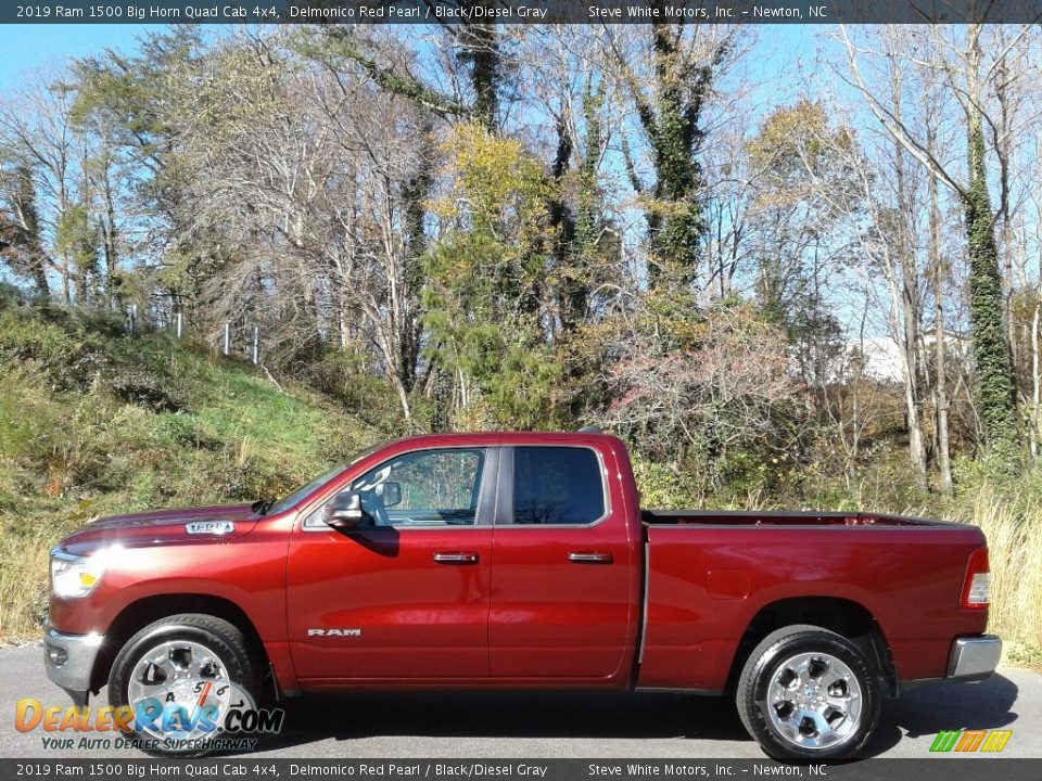 2019 Ram 1500 Big Horn Quad Cab 4x4 Delmonico Red Pearl / Black/Diesel Gray Photo #1