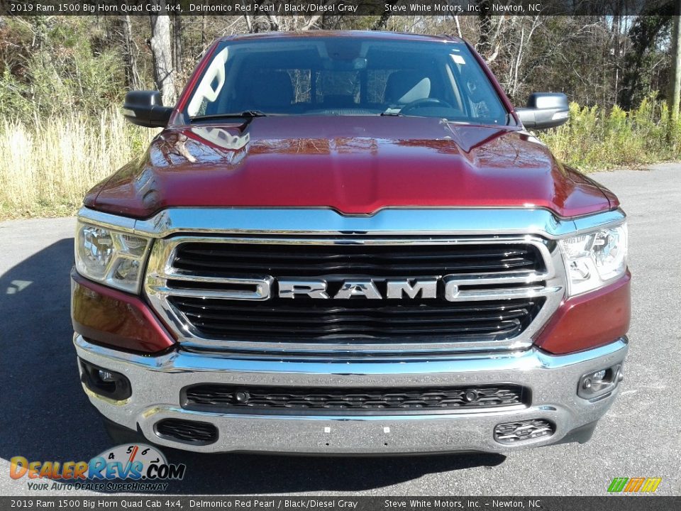 2019 Ram 1500 Big Horn Quad Cab 4x4 Delmonico Red Pearl / Black/Diesel Gray Photo #3