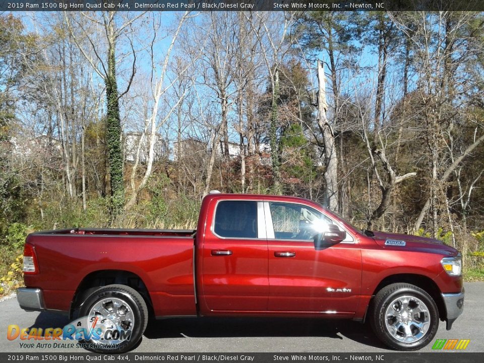 2019 Ram 1500 Big Horn Quad Cab 4x4 Delmonico Red Pearl / Black/Diesel Gray Photo #5