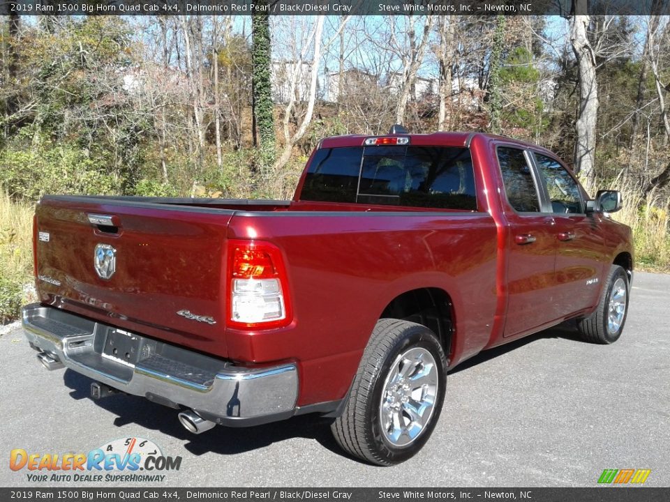 2019 Ram 1500 Big Horn Quad Cab 4x4 Delmonico Red Pearl / Black/Diesel Gray Photo #6
