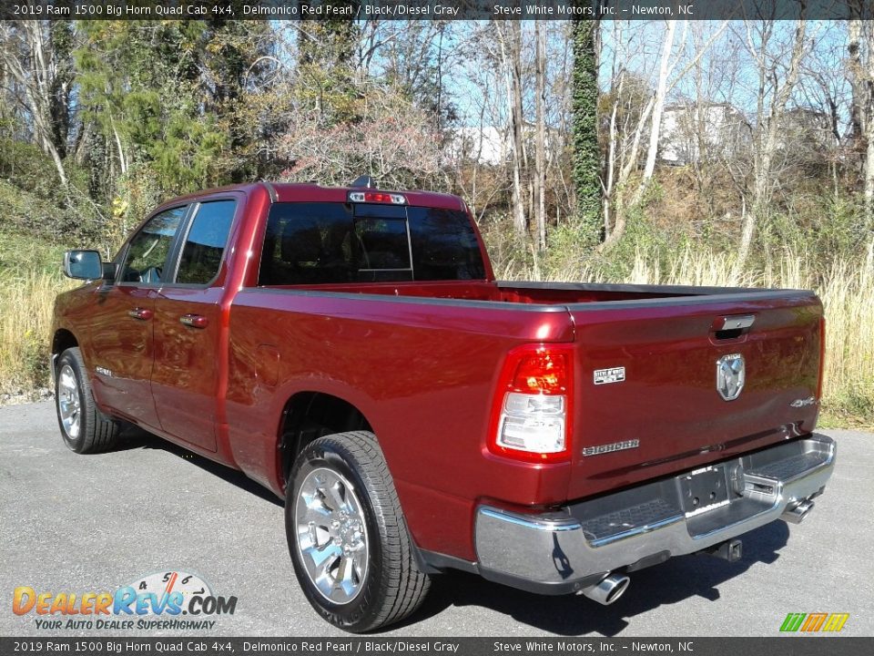 2019 Ram 1500 Big Horn Quad Cab 4x4 Delmonico Red Pearl / Black/Diesel Gray Photo #9