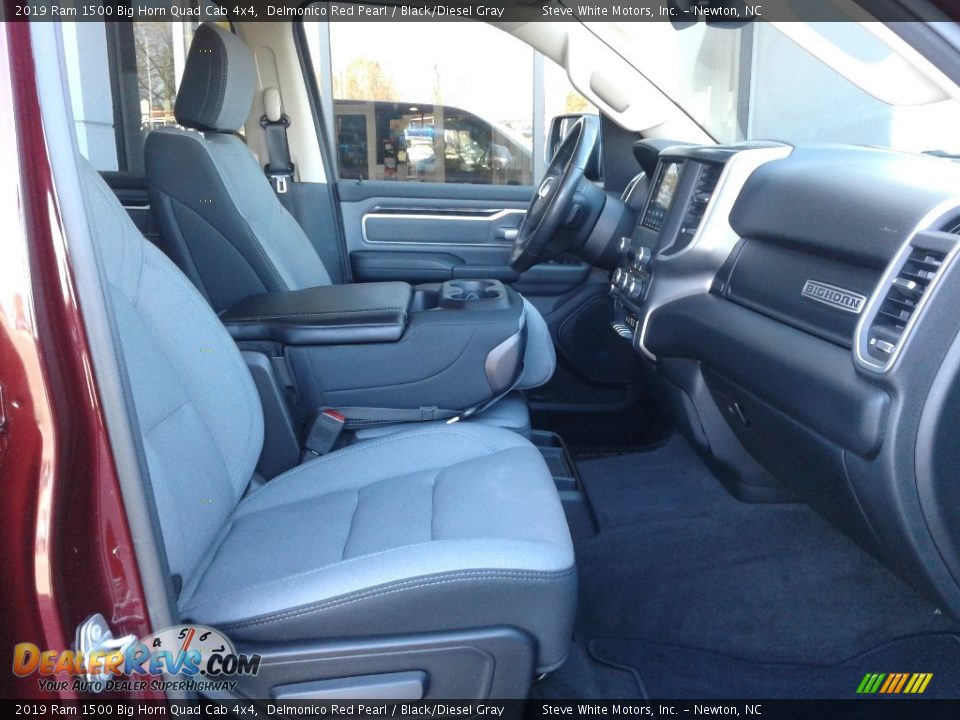 2019 Ram 1500 Big Horn Quad Cab 4x4 Delmonico Red Pearl / Black/Diesel Gray Photo #17