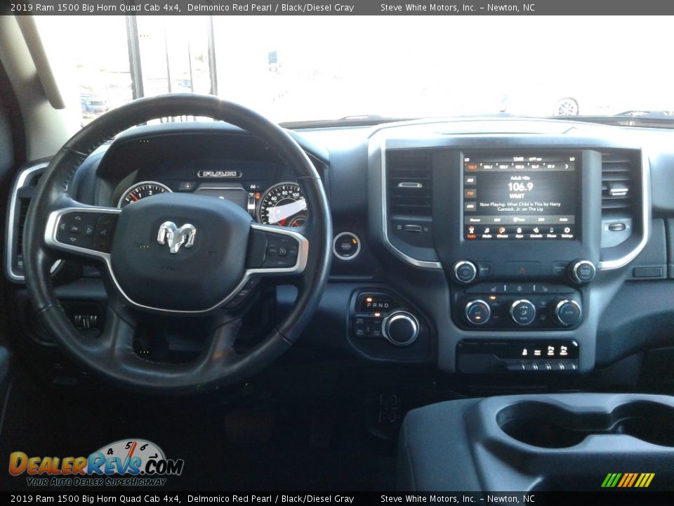 2019 Ram 1500 Big Horn Quad Cab 4x4 Delmonico Red Pearl / Black/Diesel Gray Photo #18