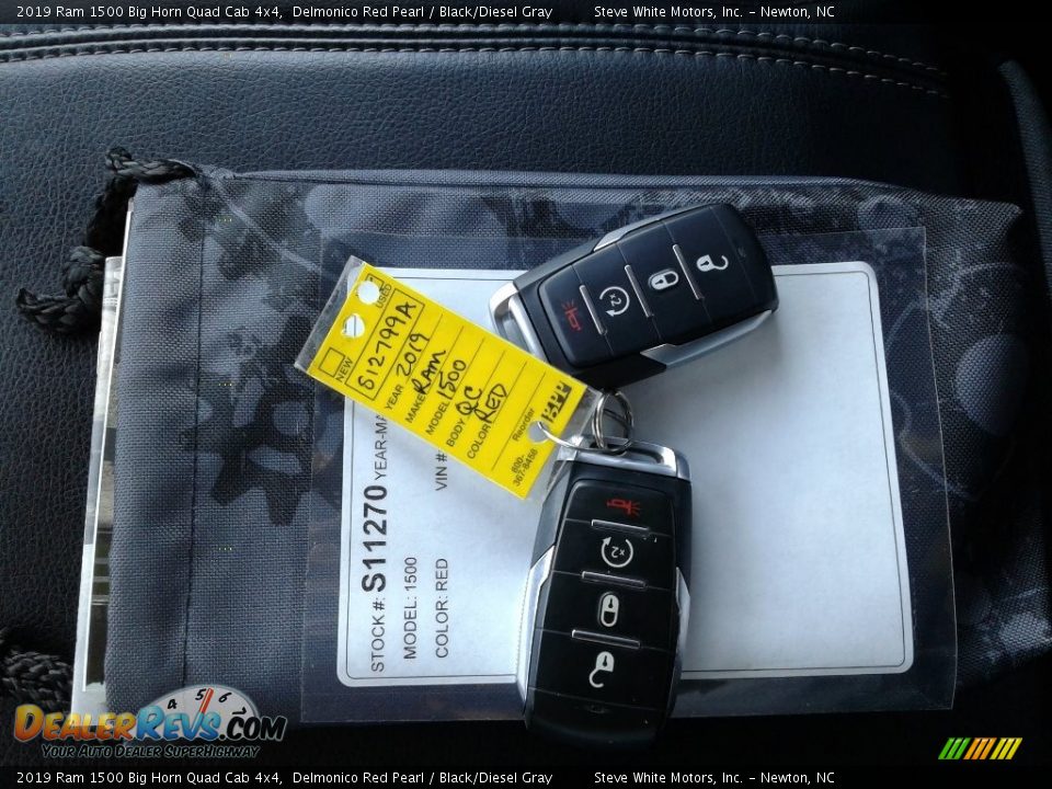 2019 Ram 1500 Big Horn Quad Cab 4x4 Delmonico Red Pearl / Black/Diesel Gray Photo #30
