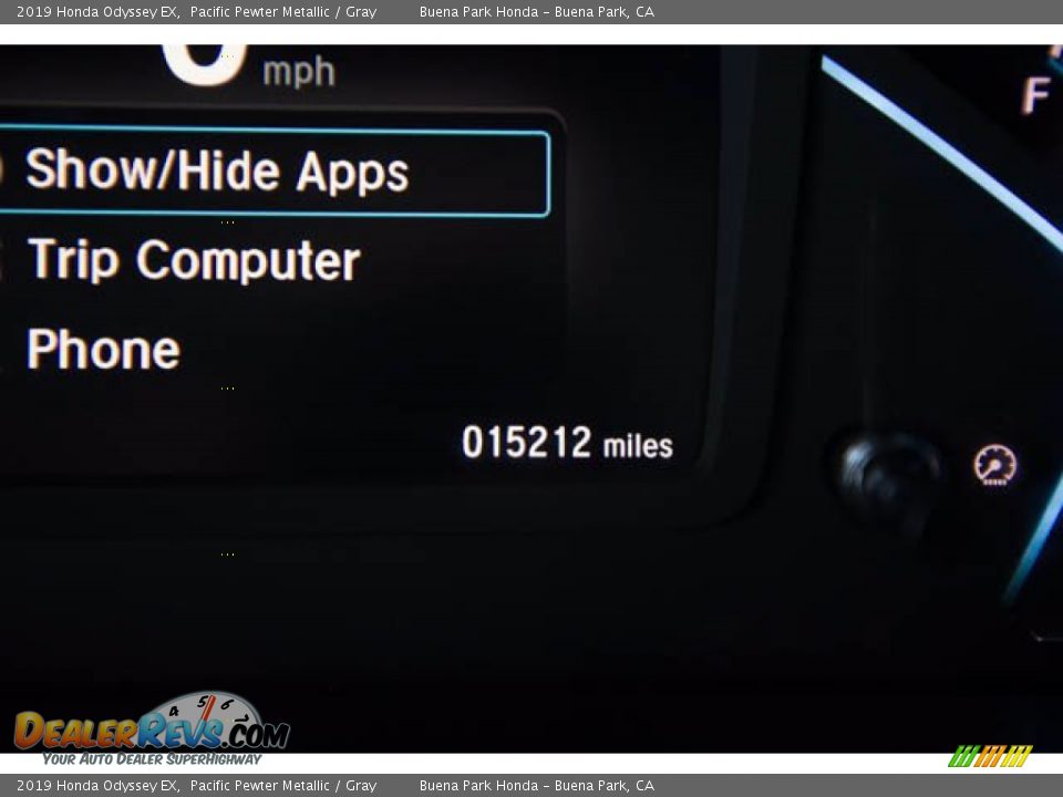 2019 Honda Odyssey EX Pacific Pewter Metallic / Gray Photo #6