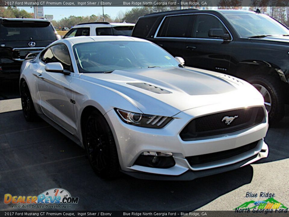 2017 Ford Mustang GT Premium Coupe Ingot Silver / Ebony Photo #2