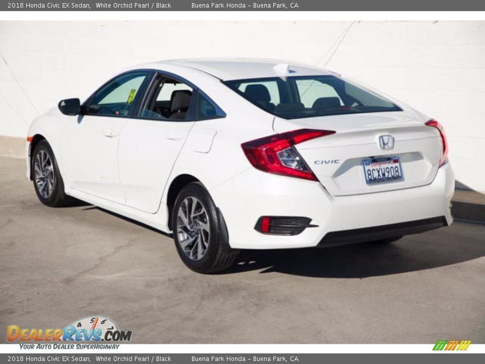 2018 Honda Civic EX Sedan White Orchid Pearl / Black Photo #2