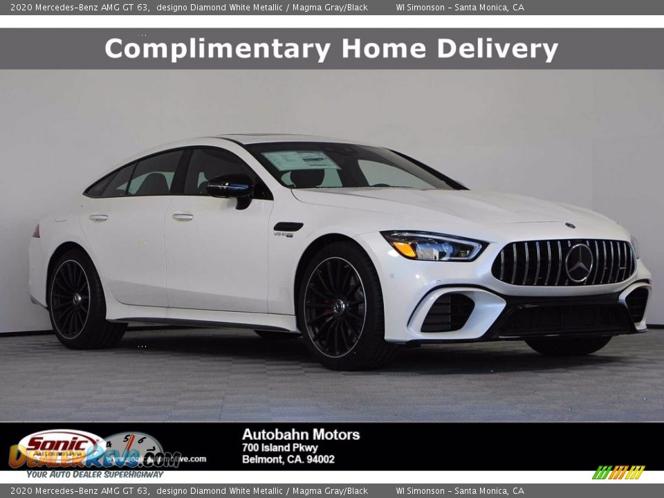 2020 Mercedes-Benz AMG GT 63 designo Diamond White Metallic / Magma Gray/Black Photo #1