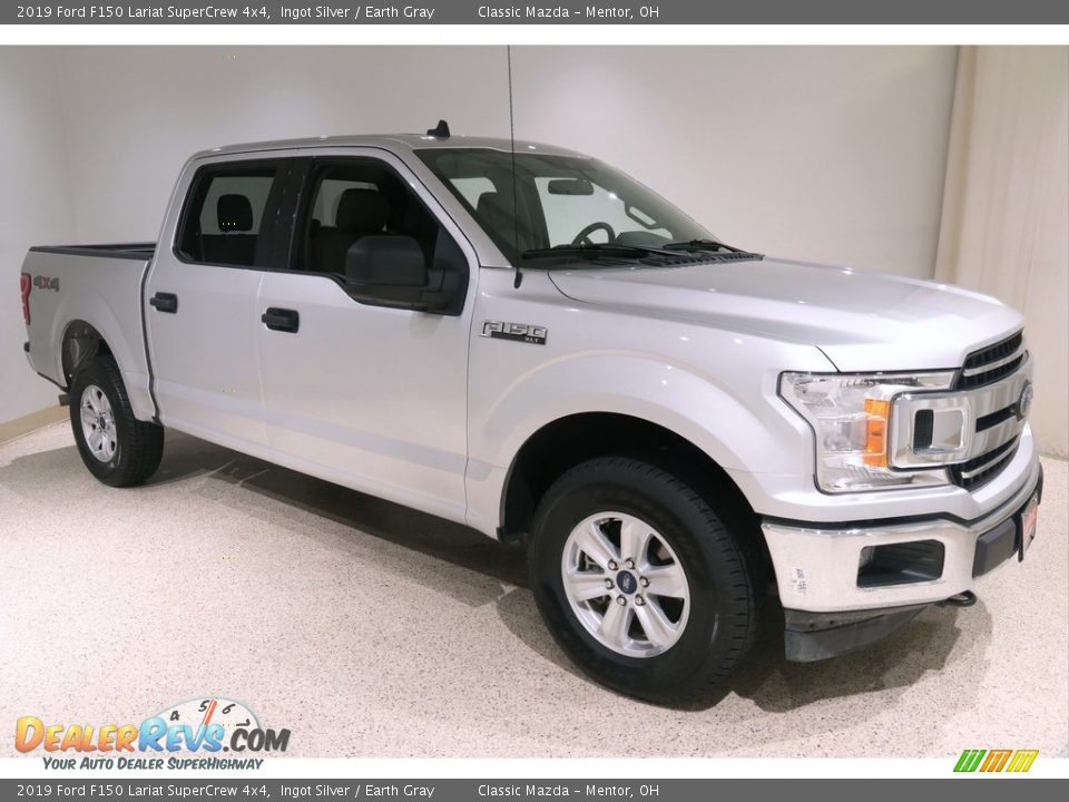 2019 Ford F150 Lariat SuperCrew 4x4 Ingot Silver / Earth Gray Photo #1