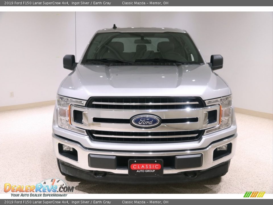 2019 Ford F150 Lariat SuperCrew 4x4 Ingot Silver / Earth Gray Photo #2