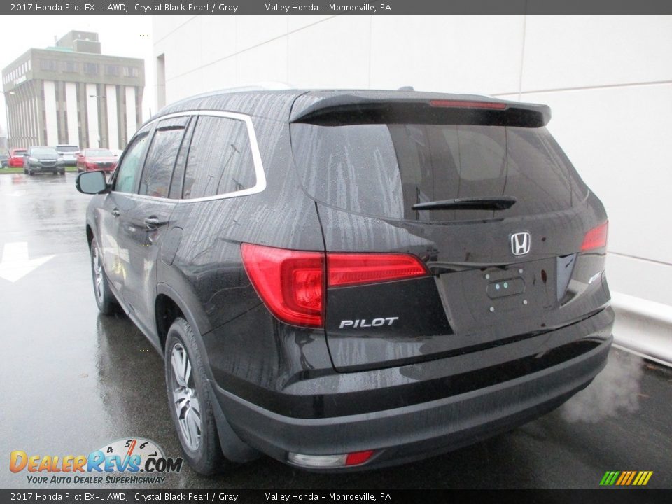 2017 Honda Pilot EX-L AWD Crystal Black Pearl / Gray Photo #3