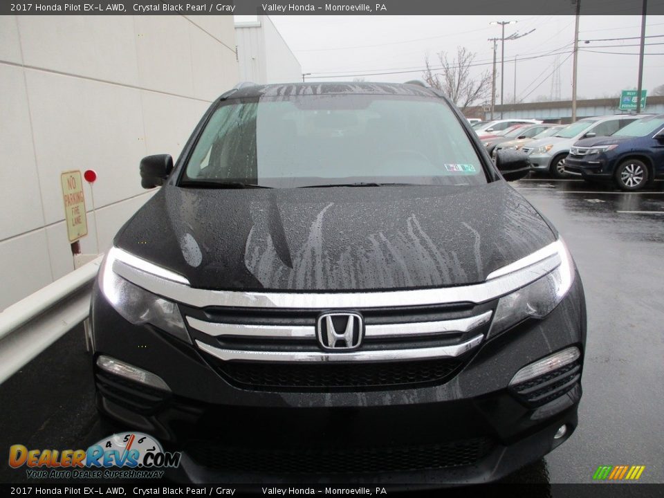 2017 Honda Pilot EX-L AWD Crystal Black Pearl / Gray Photo #7