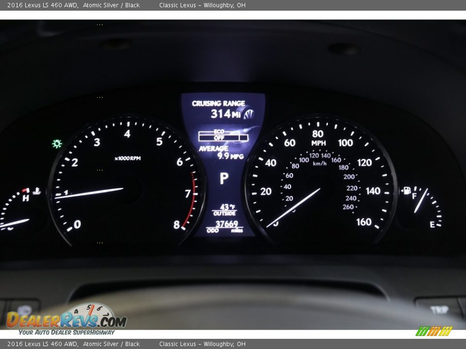 2016 Lexus LS 460 AWD Gauges Photo #8