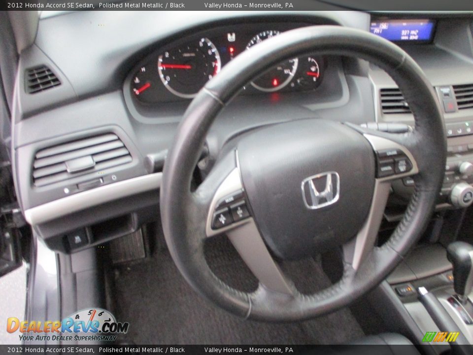 2012 Honda Accord SE Sedan Polished Metal Metallic / Black Photo #13
