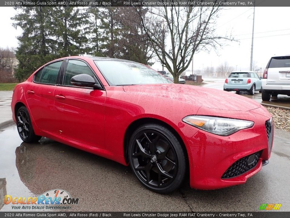 2020 Alfa Romeo Giulia Sport AWD Alfa Rosso (Red) / Black Photo #3