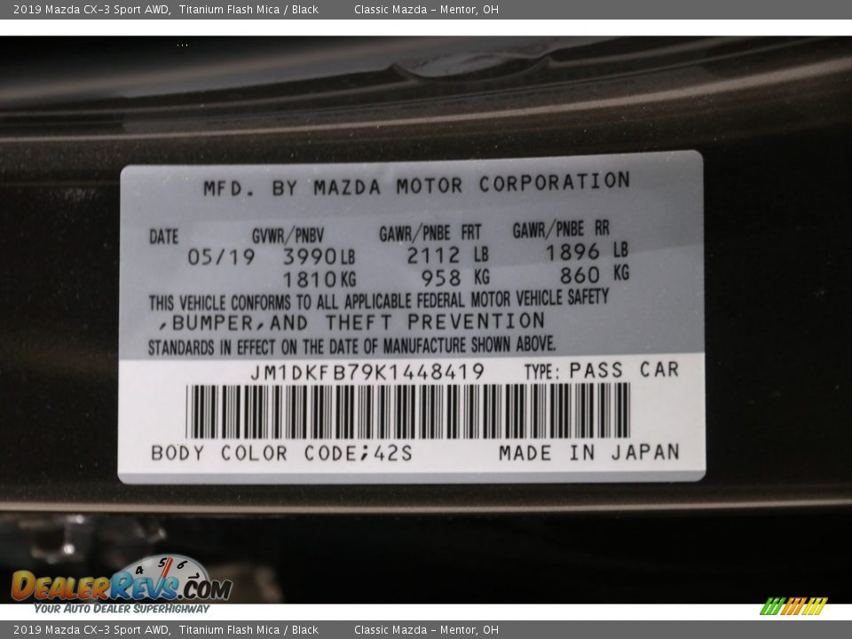 2019 Mazda CX-3 Sport AWD Titanium Flash Mica / Black Photo #22