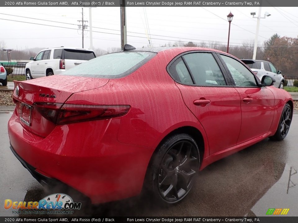 2020 Alfa Romeo Giulia Sport AWD Alfa Rosso (Red) / Black Photo #5