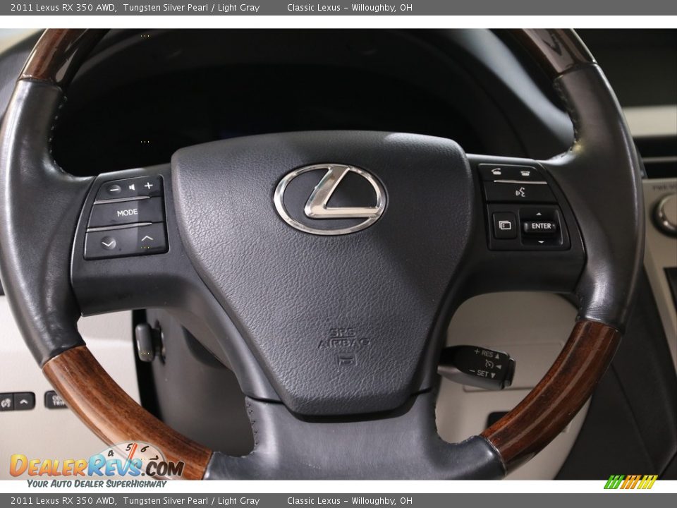 2011 Lexus RX 350 AWD Tungsten Silver Pearl / Light Gray Photo #10