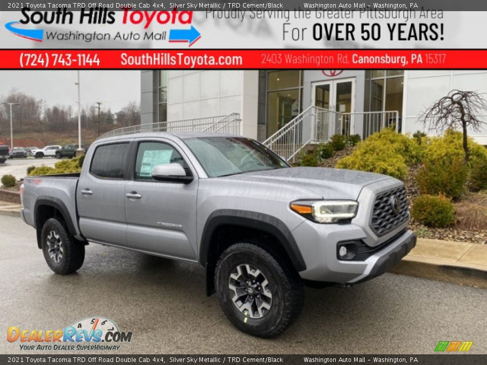 2021 Toyota Tacoma TRD Off Road Double Cab 4x4 Silver Sky Metallic / TRD Cement/Black Photo #1