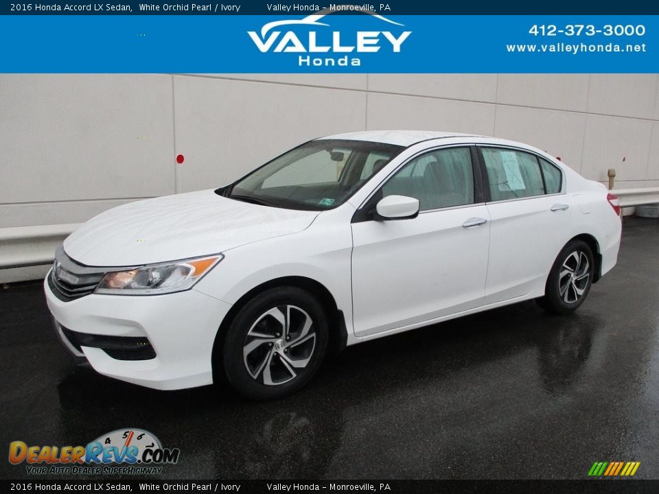 2016 Honda Accord LX Sedan White Orchid Pearl / Ivory Photo #1