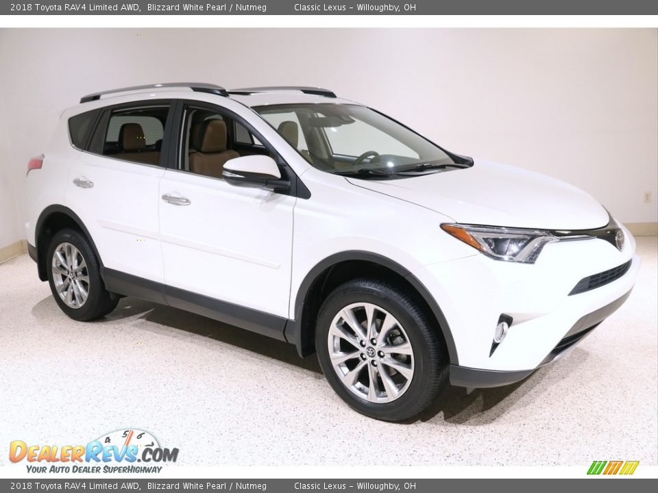 2018 Toyota RAV4 Limited AWD Blizzard White Pearl / Nutmeg Photo #1