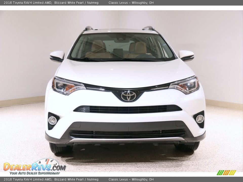 2018 Toyota RAV4 Limited AWD Blizzard White Pearl / Nutmeg Photo #2