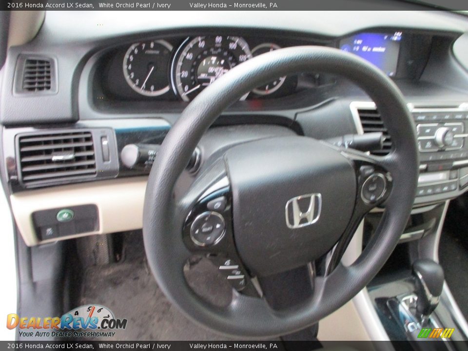 2016 Honda Accord LX Sedan White Orchid Pearl / Ivory Photo #12