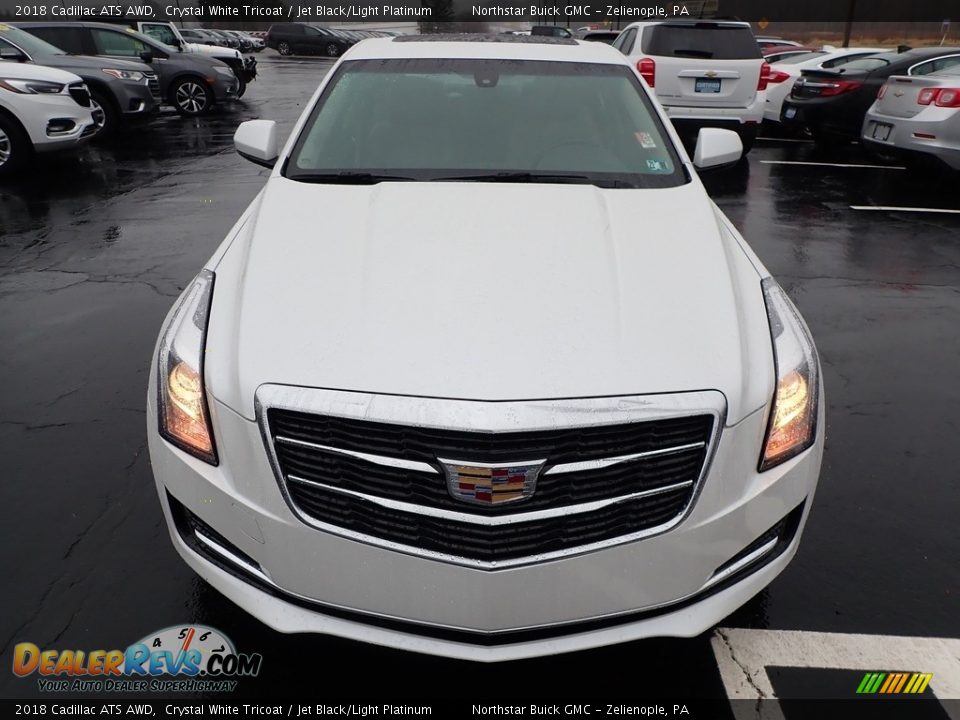 2018 Cadillac ATS AWD Crystal White Tricoat / Jet Black/Light Platinum Photo #3