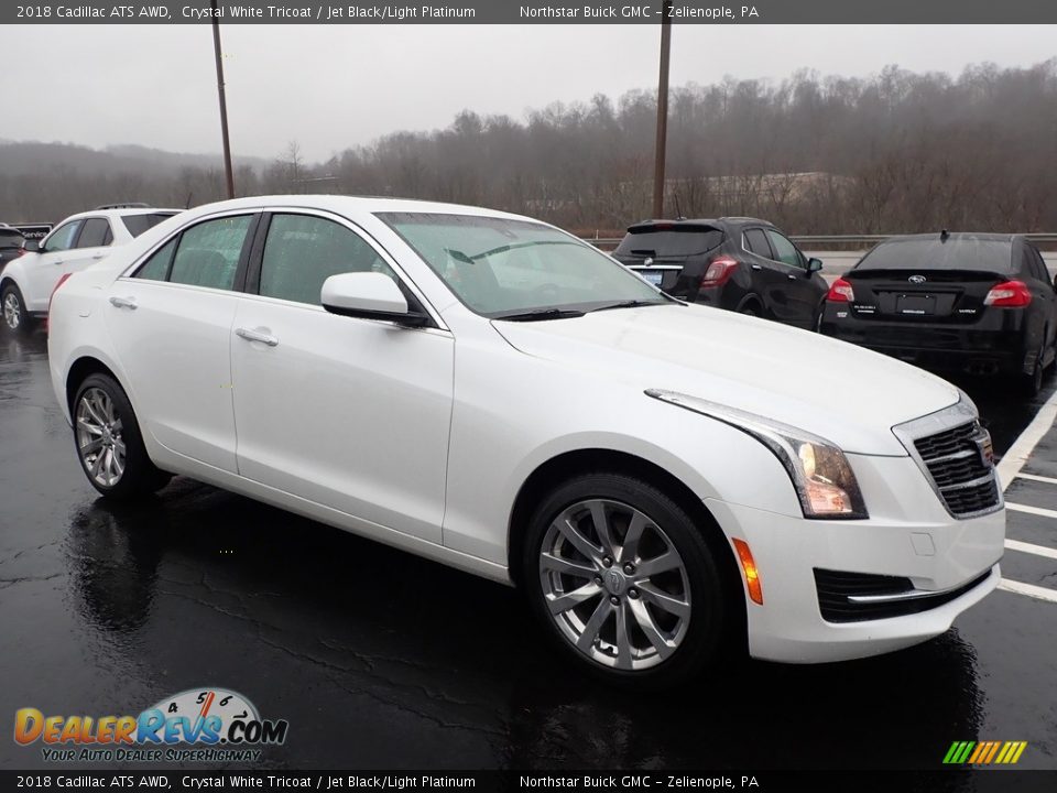 2018 Cadillac ATS AWD Crystal White Tricoat / Jet Black/Light Platinum Photo #4